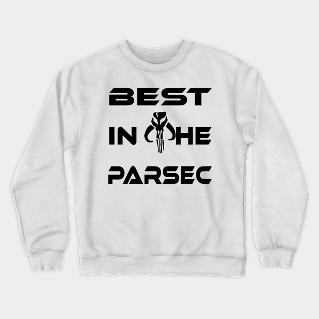 "BEST IN THE PARSEC" BLACK logo Crewneck Sweatshirt by TSOL Games